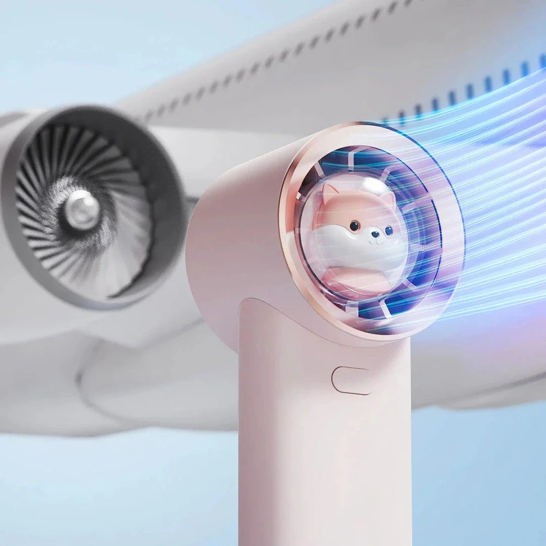 Charming Squirrel Mini Pocket Fan with Handheld and Stand Functions, 3 Wind Speeds, and Long-Lasting Battery Life