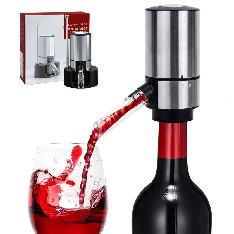 GiftHome UK Premium Stainless Steel Aroma Decanter - Instant Decanting Function
