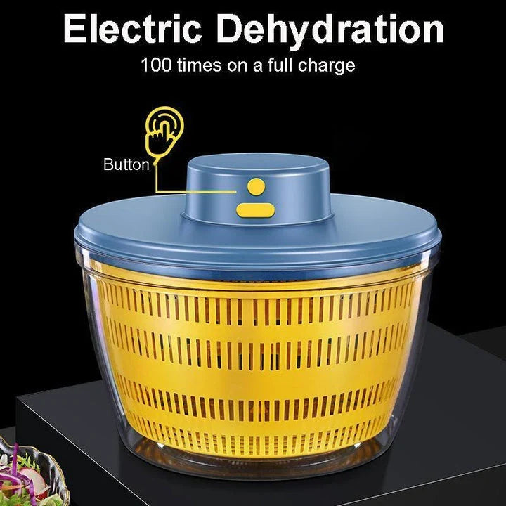 Efficient Electric Vegetable Dehydrator and Salad Spinner with modern design and easy-to-use controls