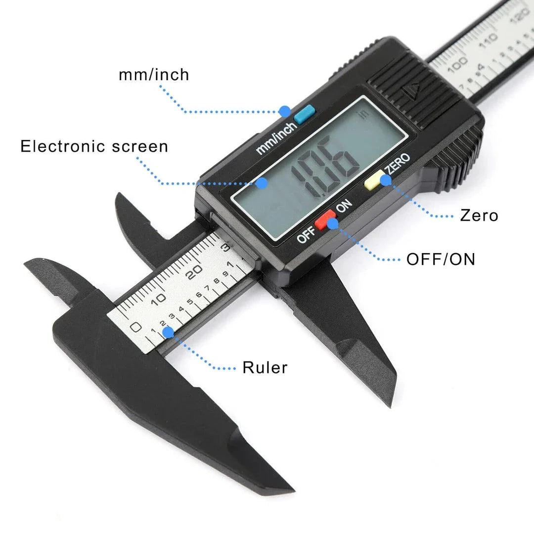 Precision Digital Vernier Caliper with Clear LCD Display - Accurate Measurements for Professional and DIY Projects