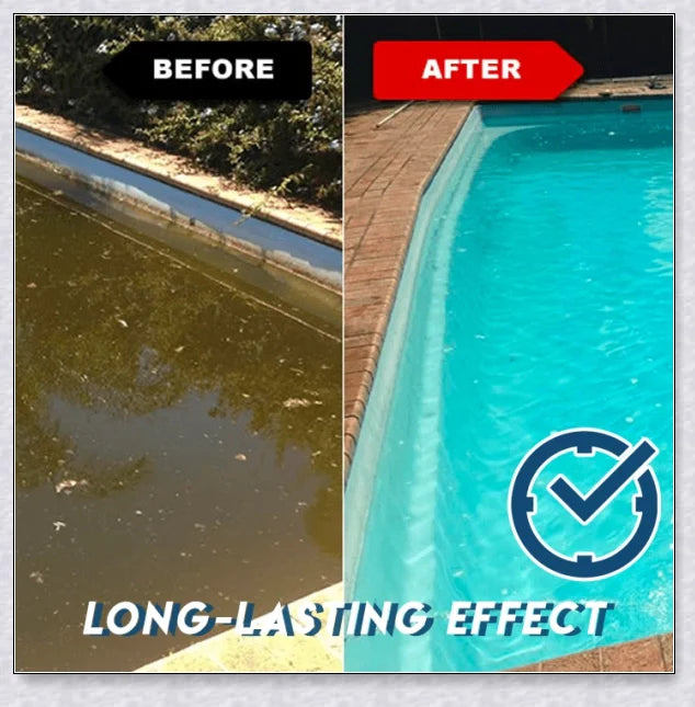 Premium swimming pool cleaning tablets that effectively eliminate bacteria, control algae, and protect against UV rays for a crystal clear, safe pool experience.