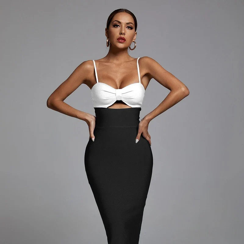 A captivating halter neck bandage dress in a range of solid colours, perfect for parties, clubs, and special events