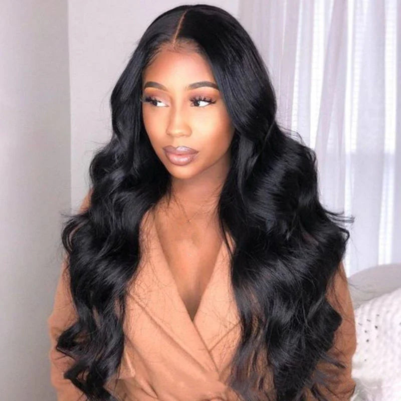 Voluminous curly African black synthetic wig with captivating texture and rich colour