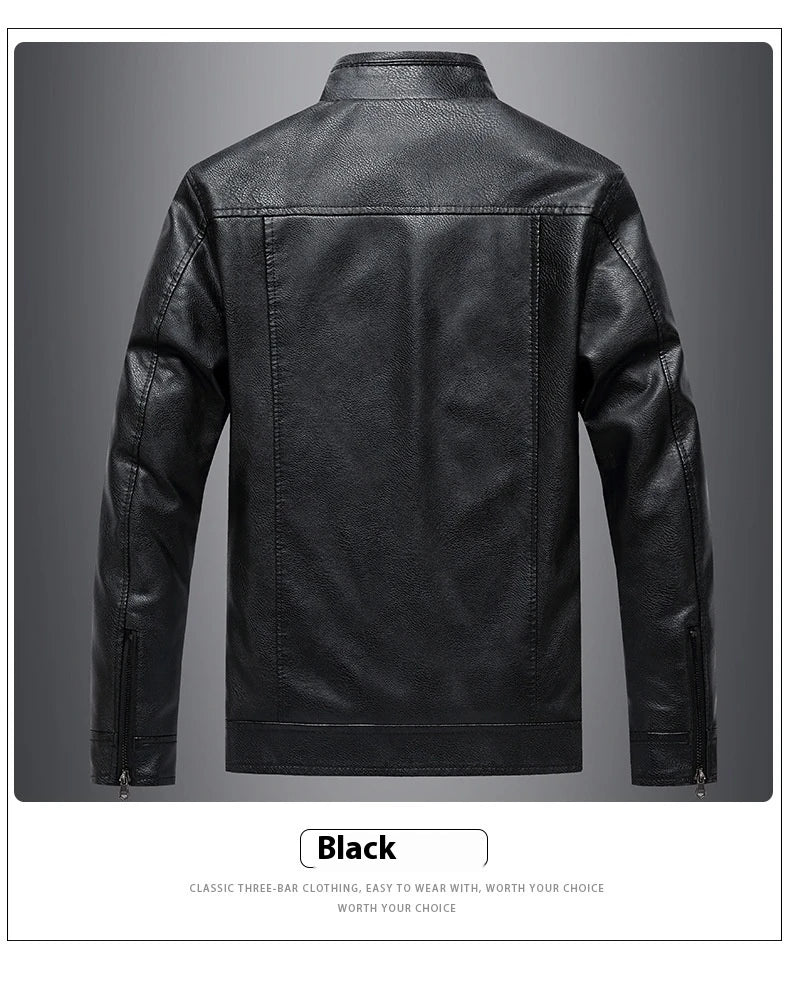 Stylish Fleece-Padded Jacket with PU Leather Accents in Various Colours