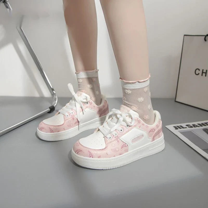 Women's All-match Casual Sports Shoes in stylish pink and beige blue colours