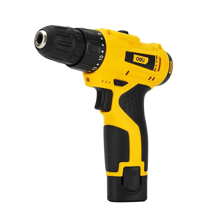12V Cordless Electric Screwdriver with brushless motor, variable speed control, and LED light for versatile DIY tasks