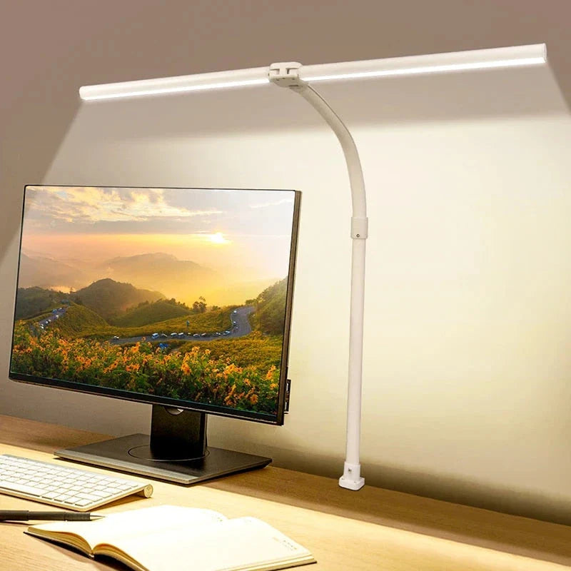 Premium 24W LED desk lamp with adjustable brightness, colour temperature, and flexible positioning for enhanced workspace productivity and comfort