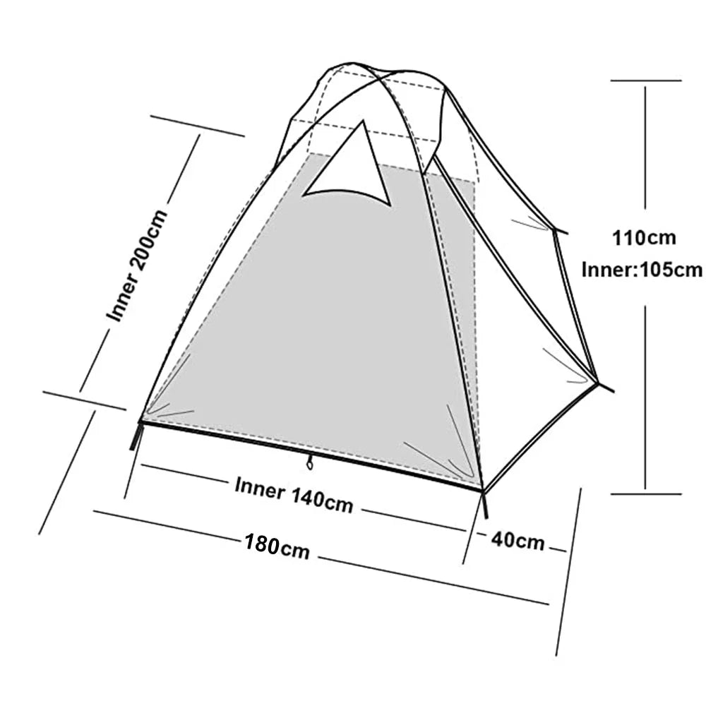 Dependable 3-Season Dome Tent for Two - Lightweight, Waterproof, and Perfect for UK Outdoor Adventures