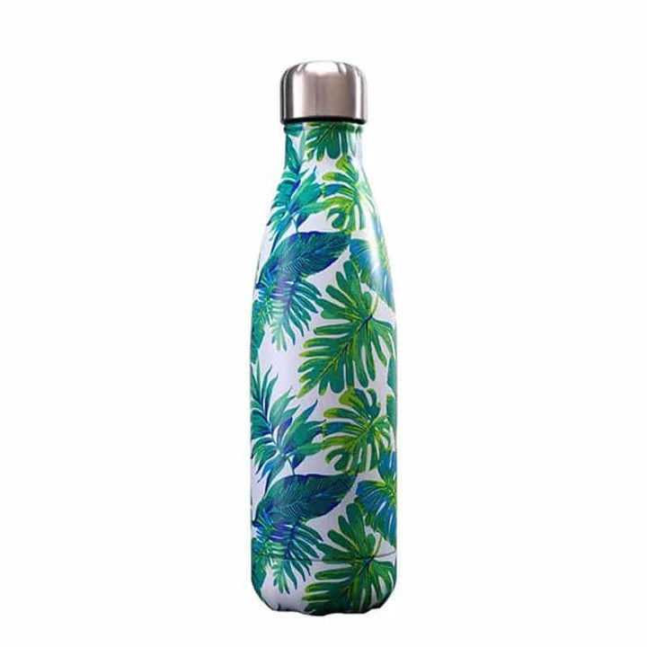 Premium stainless steel water bottle with double-walled vacuum insulation, available in pink colour and 500ml capacity