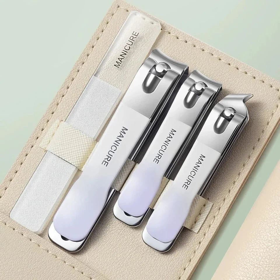 Premium 4-Piece Stainless Steel Manicure and Pedicure Set with Clippers and Scissors for Fingernails and Toenails