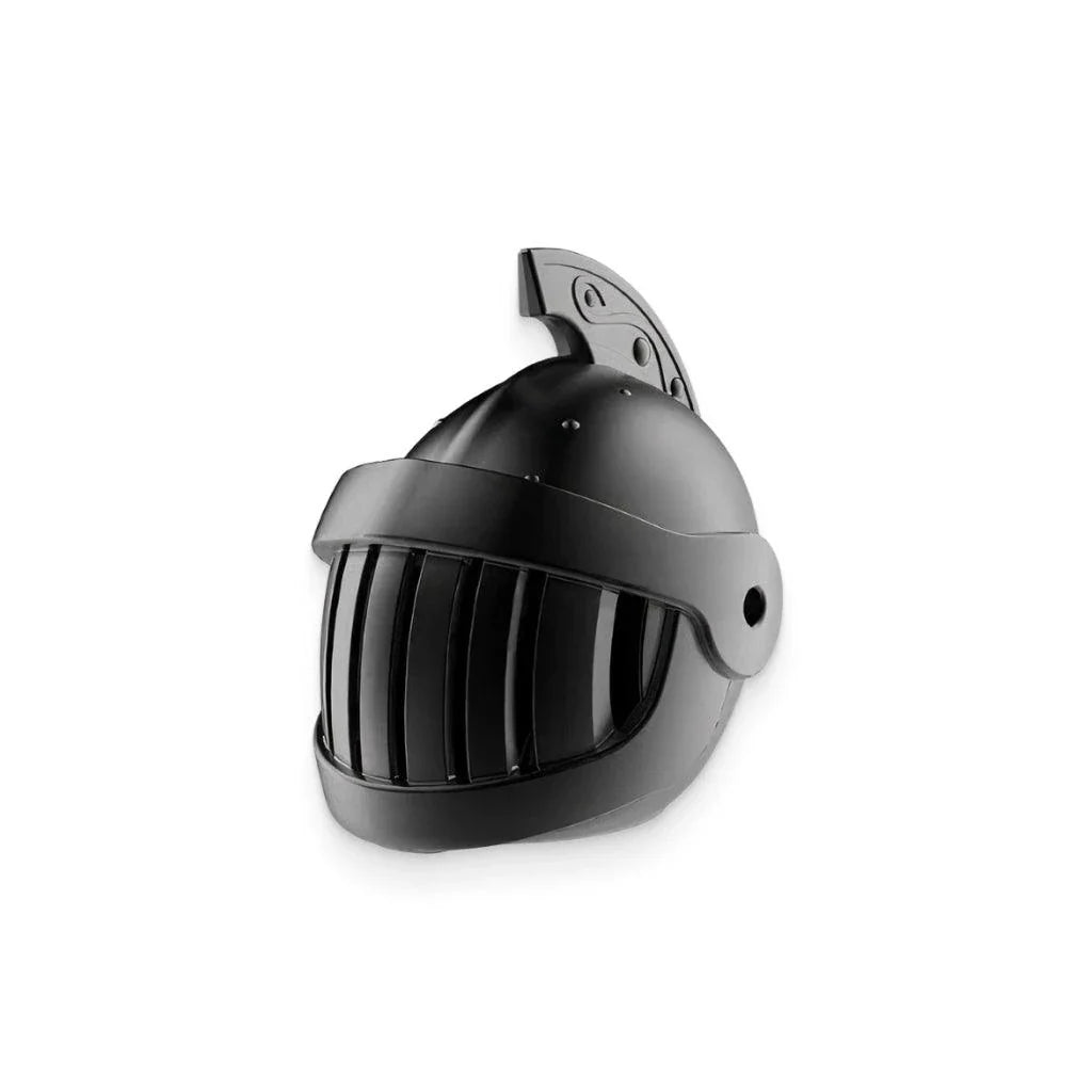 Premium medieval knight helmet-shaped air freshener made of aluminium alloy, designed to clip onto car air vents and refresh vehicle interiors