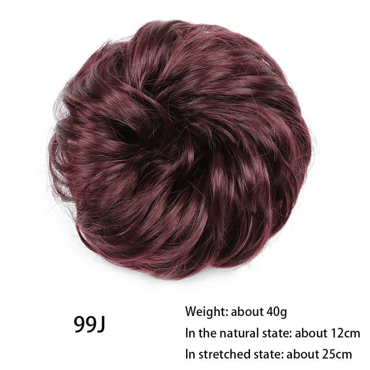 Messy Chignon Donut Hair Bun Pad in Fawn Brown, a versatile hair accessory that provides effortless elegance