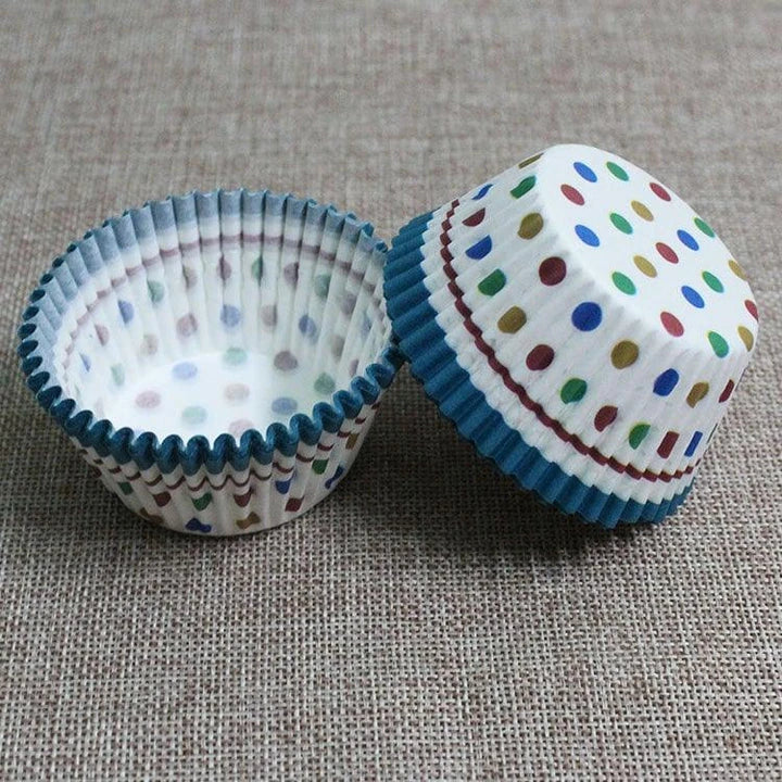 Premium British-made paper cupcake liners in a mixed colour pack, perfect for baking delicious treats at home