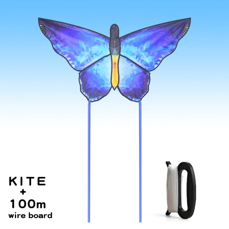 Stunning red crystal butterfly kite with 100m string - perfect for outdoor fun and family adventures