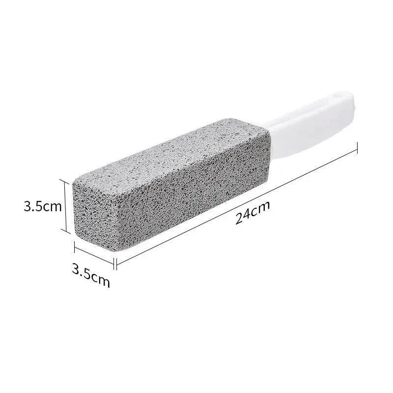Eco-friendly pumice stone toilet cleaning brush with sturdy ergonomic handle for effective, chemical-free bathroom cleaning