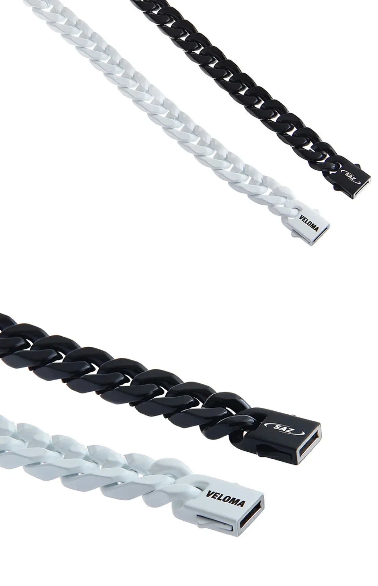 Premium Black Cuban Link Bracelet with Distinctive 3D Buckle - Durable Titanium Steel Construction, Adjustable Size, Eye-Catching Design