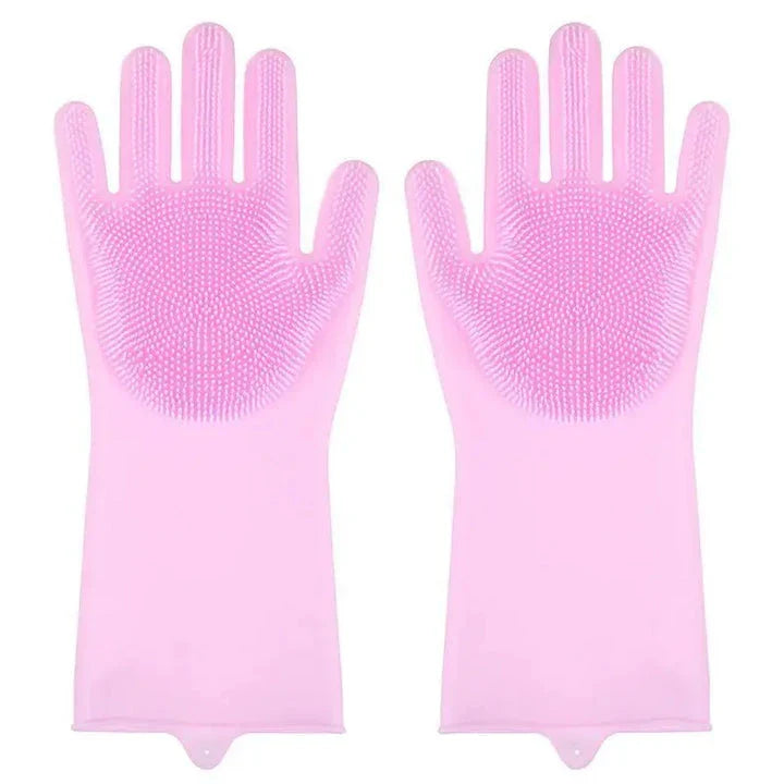 Eco-friendly silicone pet grooming gloves with soft brush heads for effective hair removal and coat care