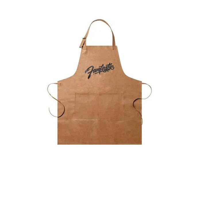 A premium leather apron with a stylish Nordic-inspired pattern, designed to protect your clothes while adding a touch of Scandinavian charm to your kitchen.