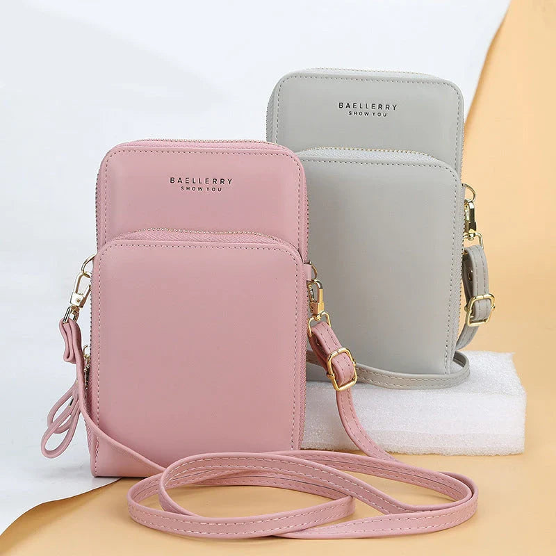 Stylish crossbody bag for women with multiple interior pockets and a dedicated mobile phone compartment