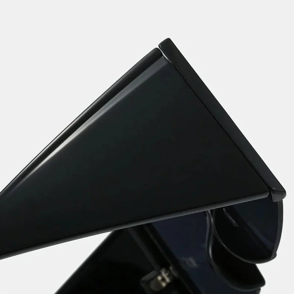 Irregular semi-rimless sunglasses with UV400 protection, offering a unique and stylish design for both men and women