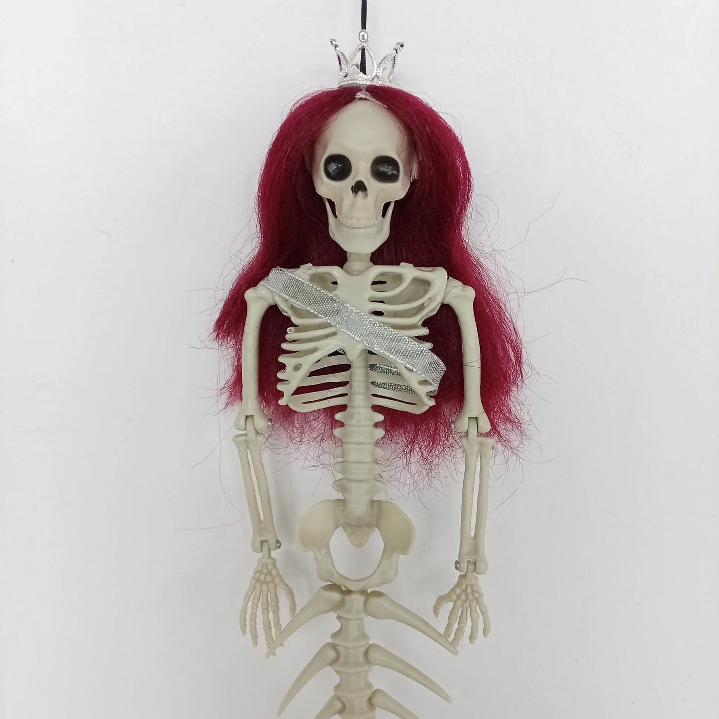 Mermaid bone pendant decoration in brown, dark purple, burgundy, and lake blue colours, ideal for Halloween outdoor courtyard displays