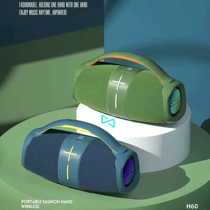 40W High-Power Portable Bluetooth Speaker with Dual Bass Radiators and Vibrant RGB Lighting