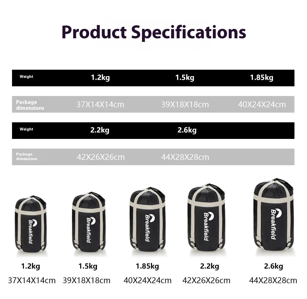 Premium waterproof cotton sleeping bag with envelope-style structure and brushed cloth lining for outdoor camping