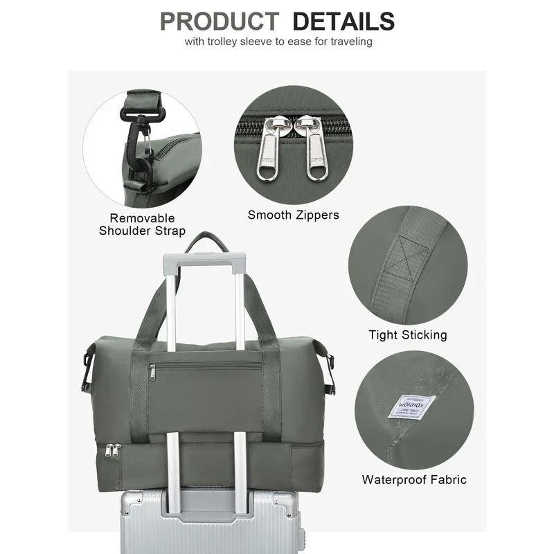 Large Expandable Travel Duffel Bag in Pink - A versatile and durable companion for any journey