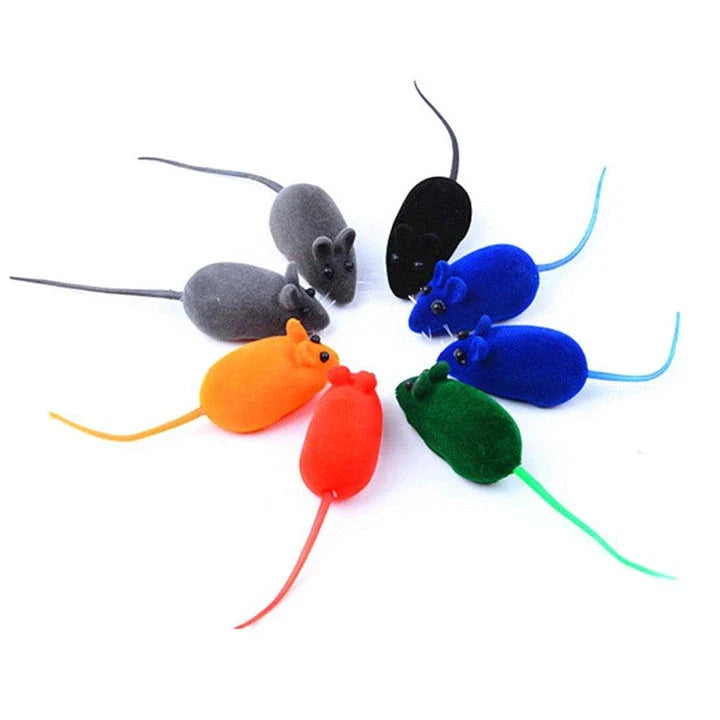 Colourful silicone mouse-shaped cat toy with vibrant hues to engage and entertain your feline friend
