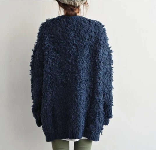 Women's cosy knitted jumper coat in a range of sophisticated colours, featuring a premium mohair blend and timeless British-inspired design.