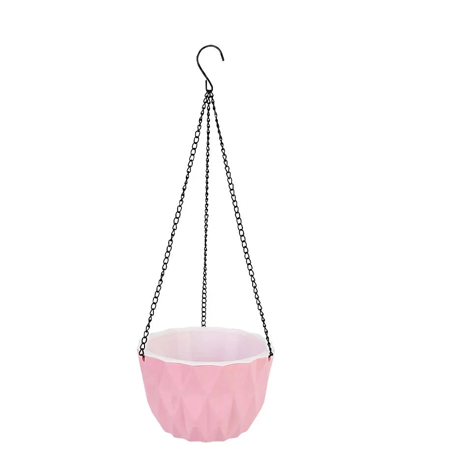 Modern white polyresin wall-mounted flower planter with sleek, contemporary design