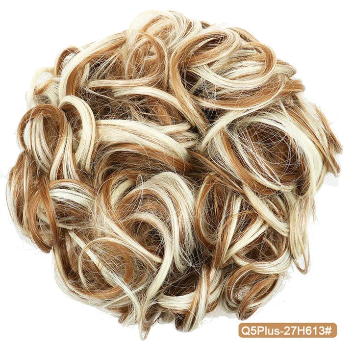 Messy Chignon Donut Hair Bun Pad in Fawn Brown, a versatile hair accessory that provides effortless elegance