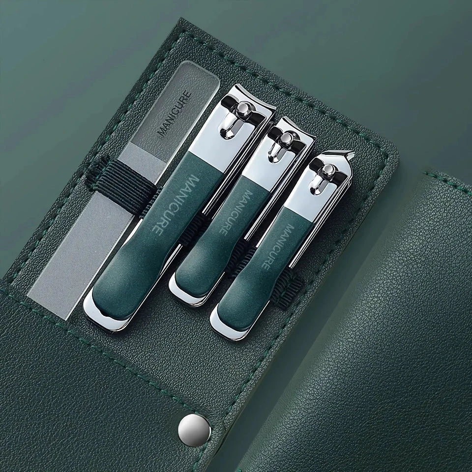 Premium 4-Piece Stainless Steel Manicure and Pedicure Set with Clippers and Scissors for Fingernails and Toenails