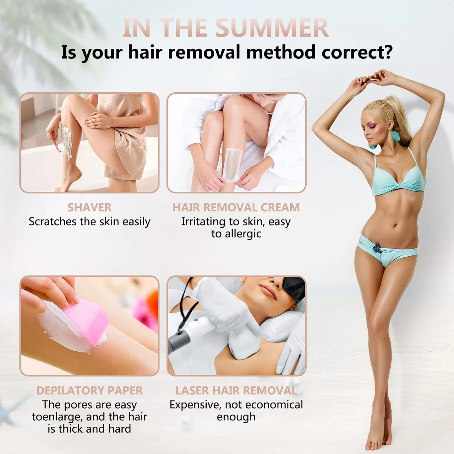 4-in-1 Women's Electric Shaver and Eyebrow Trimmer with USB Charging, Includes Shaving, Nose Hair, Eyebrow, and Precision Comb Attachments