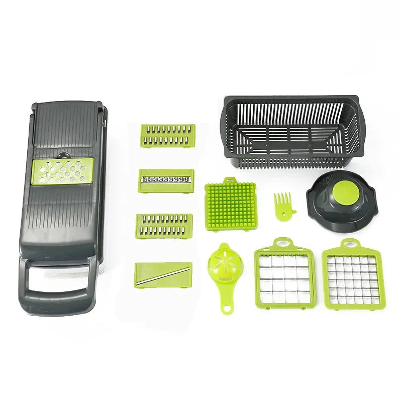 Trendha Multifunctional Vegetable Chopper with 14-in-1 functionality, durable construction, and easy cleanup