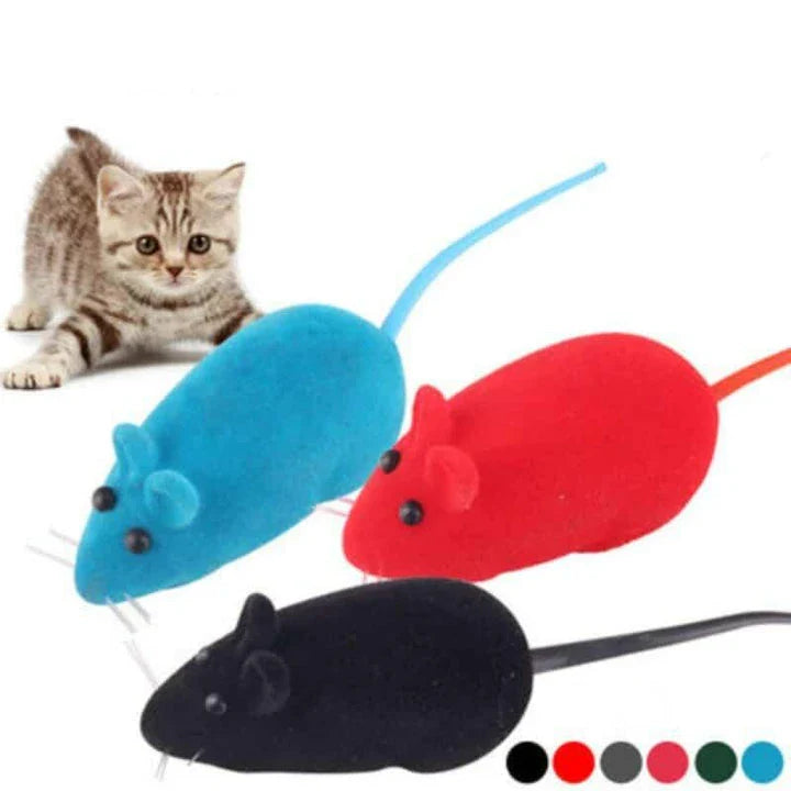 Colourful silicone mouse-shaped cat toy with vibrant hues to engage and entertain your feline friend