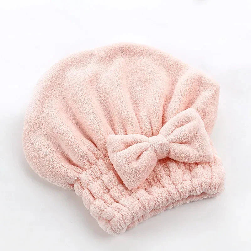 Bamboo Hair Towel Wrap: Microfibre Hair Drying Turban with Stylish Bowknot Design