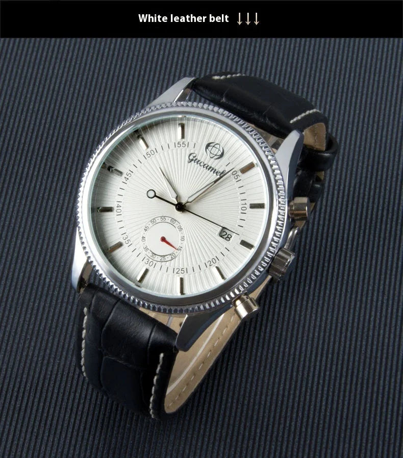 Premium British-made steel-belt business watch with a classic, elegant design