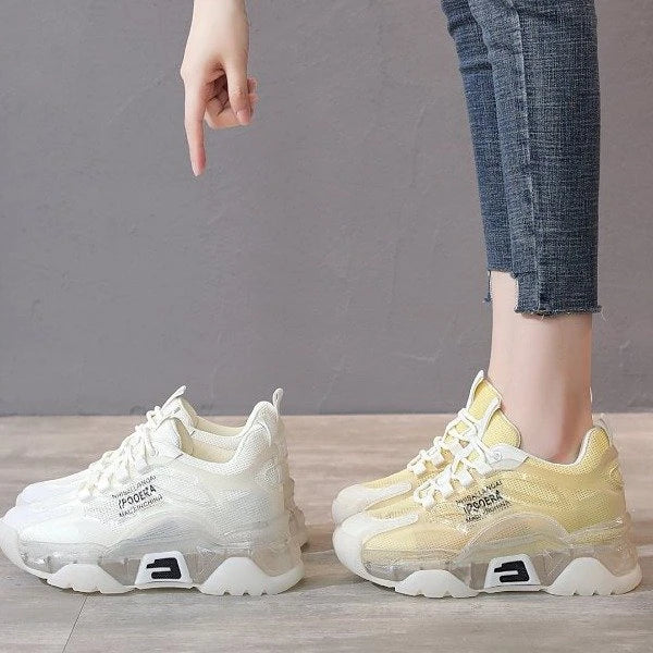 Stylish casual height-boosting shoes for women in a range of colours and sizes