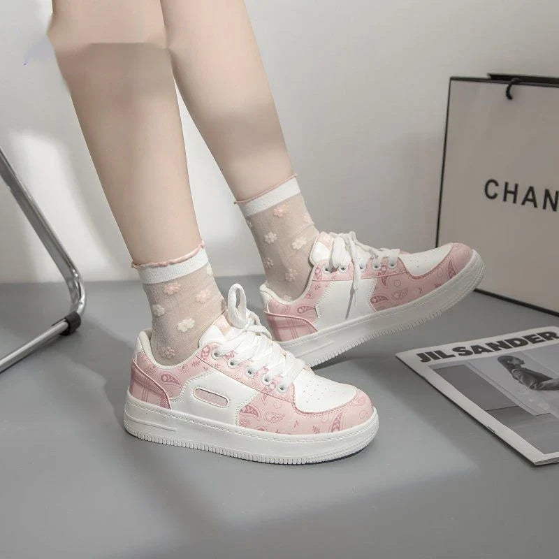 Women's All-match Casual Sports Shoes in stylish pink and beige blue colours