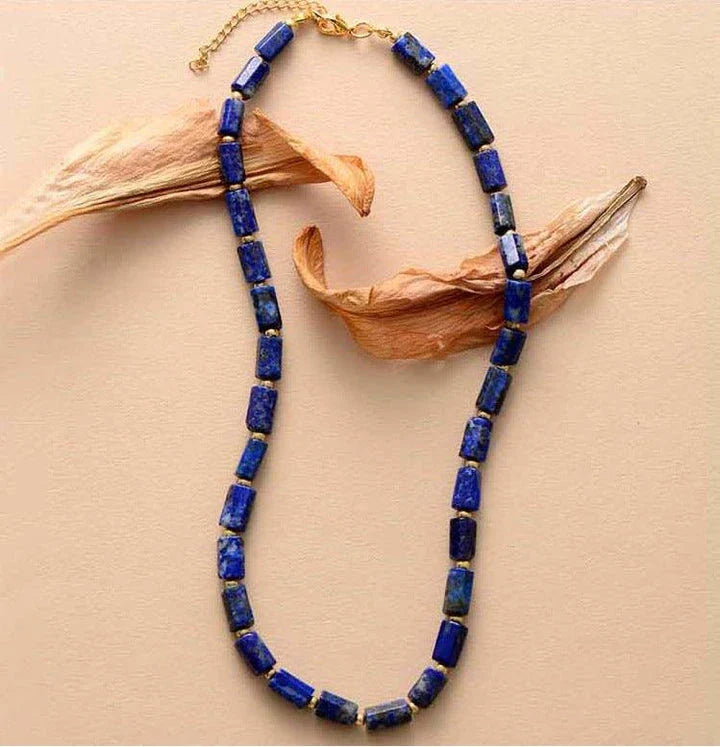 Elegant red natural stone necklace with minimalist design, crafted in the United Kingdom