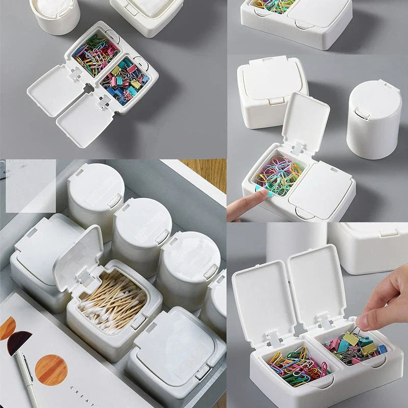 Premium 3-Piece Lash Extension Tool Storage Boxes in Elegant White