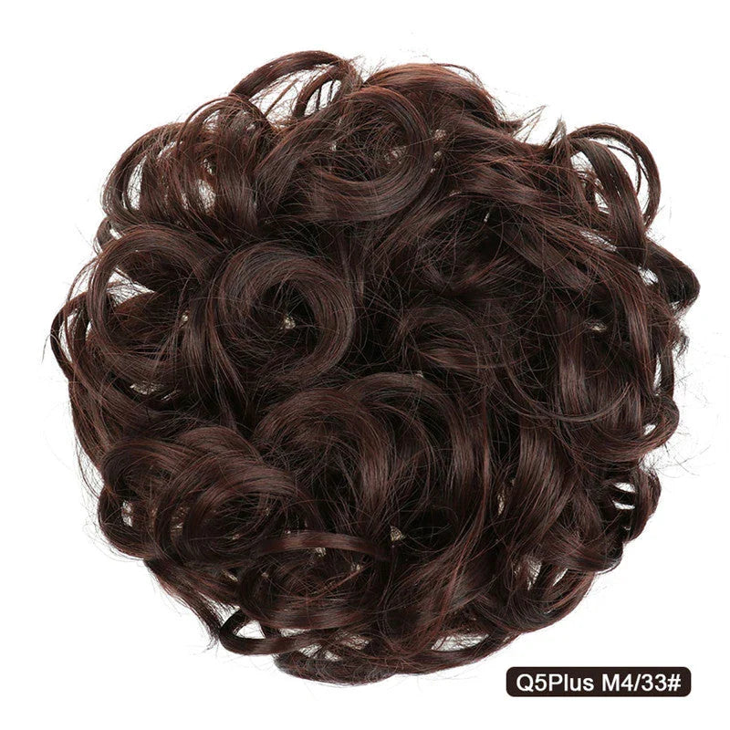 Messy Chignon Donut Hair Bun Pad in Fawn Brown, a versatile hair accessory that provides effortless elegance