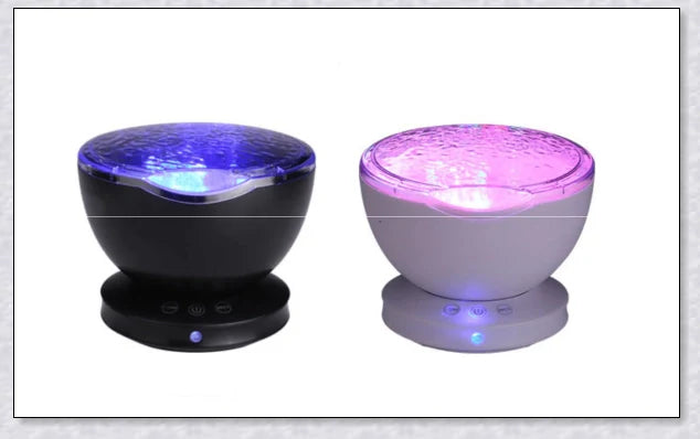 Soothing ocean wave LED projector creates a calming, spa-like atmosphere for relaxation and sleep