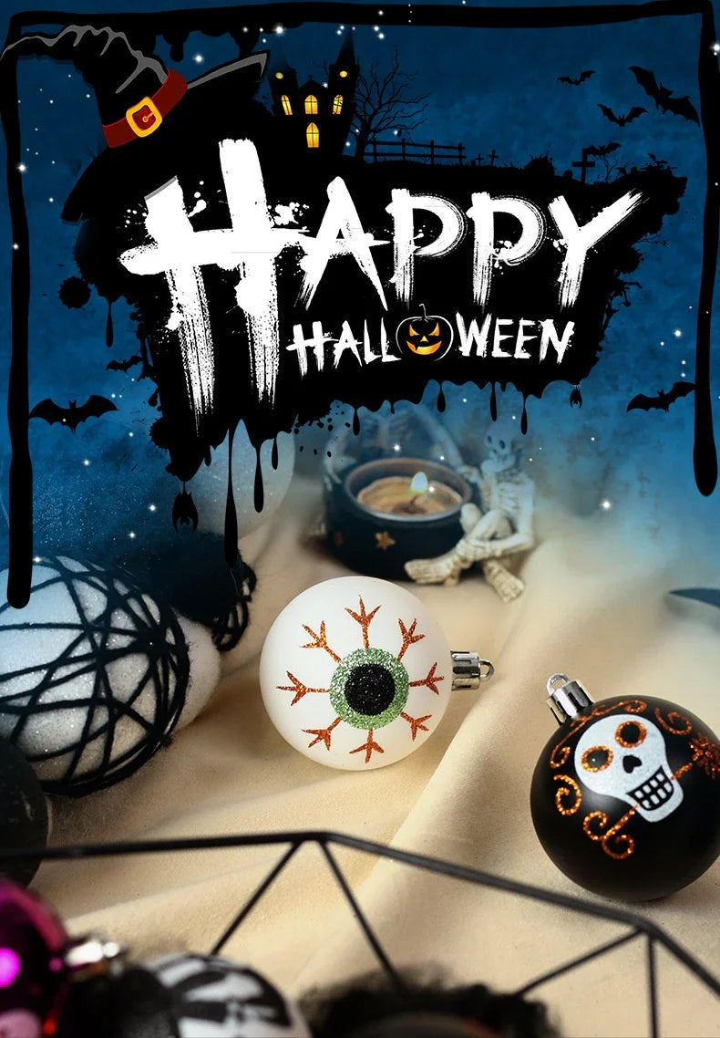 Handcrafted painted ghost pendants in a versatile design for Halloween decor and parties