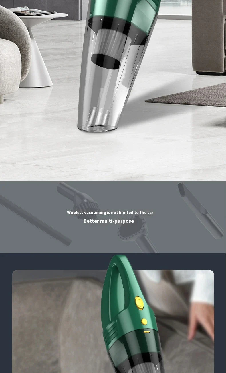 Premium cordless car vacuum cleaner with powerful suction and rechargeable battery for effortless cleaning of vehicle interiors