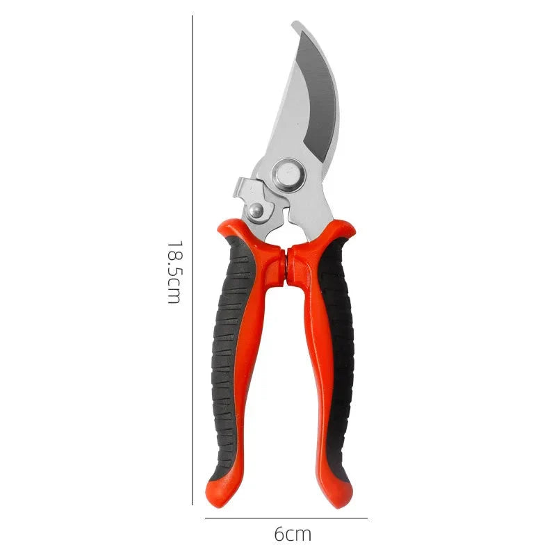 Professional Bypass Pruning Shears with stainless steel blades and ergonomic non-slip handles for effortless gardening