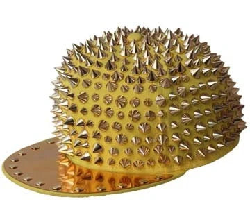 Punk-inspired street hat with pointed metal rivets in various colour combinations, featuring an adjustable and breathable design for versatile wear