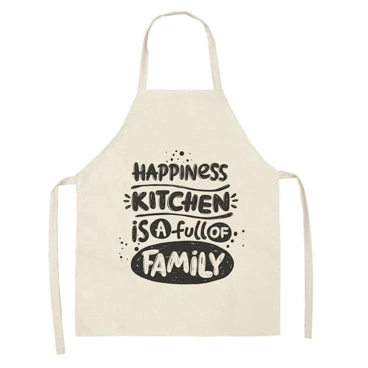 Premium Cotton and Linen Apron in Blue, Green, Grey, and White colors for the modern British kitchen