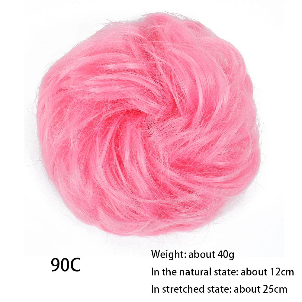 Messy Chignon Donut Hair Bun Pad in Fawn Brown, a versatile hair accessory that provides effortless elegance